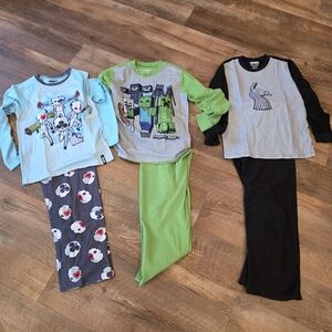Boys 10/12 Fortnite Lot Of 3 Sets Of Pajamas